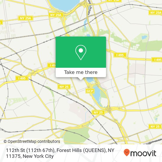 112th St (112th 67th), Forest Hills (QUEENS), NY 11375 map