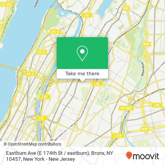 Eastburn Ave (E 174th St / eastburn), Bronx, NY 10457 map