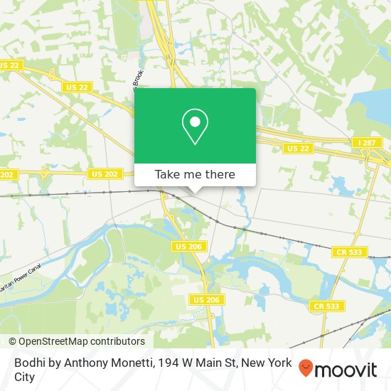 Mapa de Bodhi by Anthony Monetti, 194 W Main St