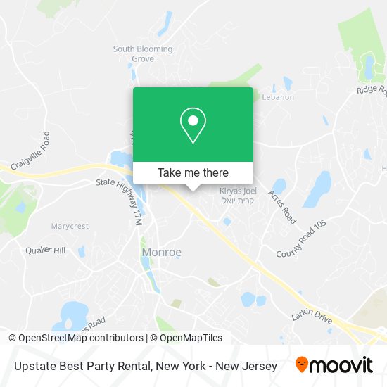 Upstate Best Party Rental map