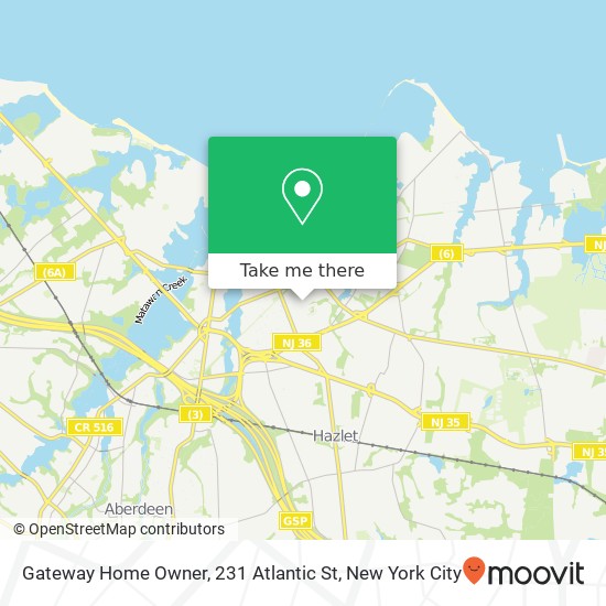 Mapa de Gateway Home Owner, 231 Atlantic St