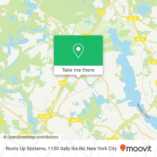 Mapa de Roots Up Systems, 1150 Sally Ike Rd