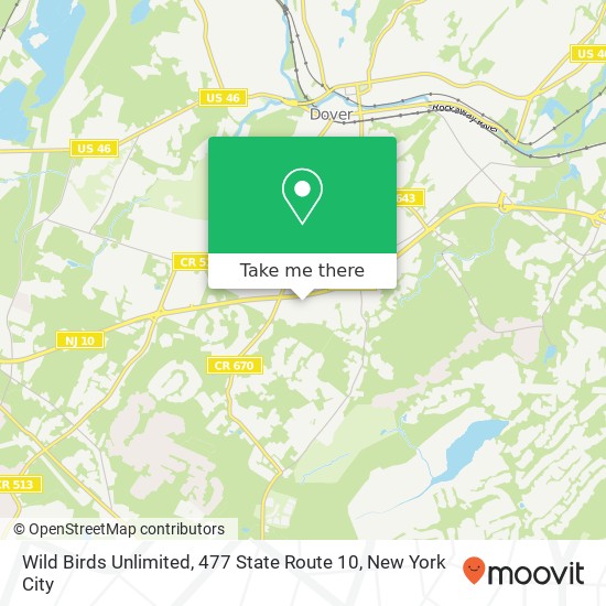 Mapa de Wild Birds Unlimited, 477 State Route 10