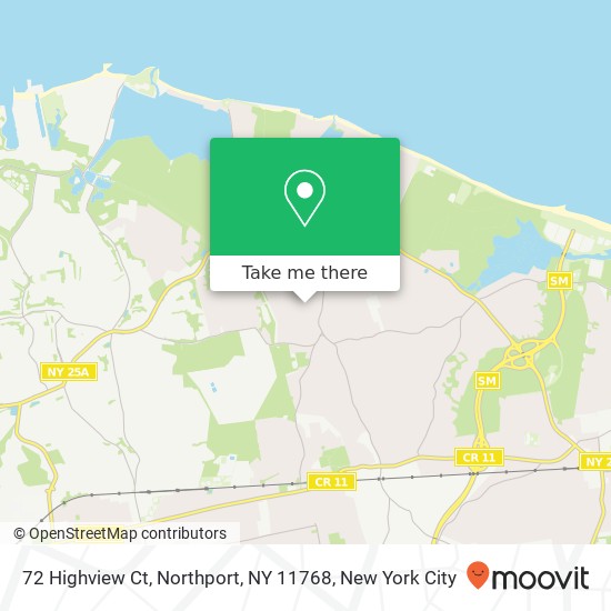 Mapa de 72 Highview Ct, Northport, NY 11768