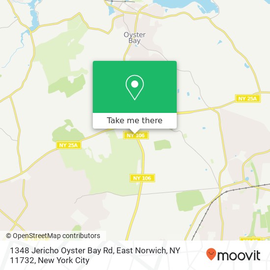 Mapa de 1348 Jericho Oyster Bay Rd, East Norwich, NY 11732