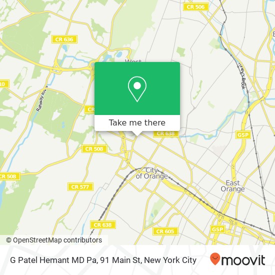 Mapa de G Patel Hemant MD Pa, 91 Main St