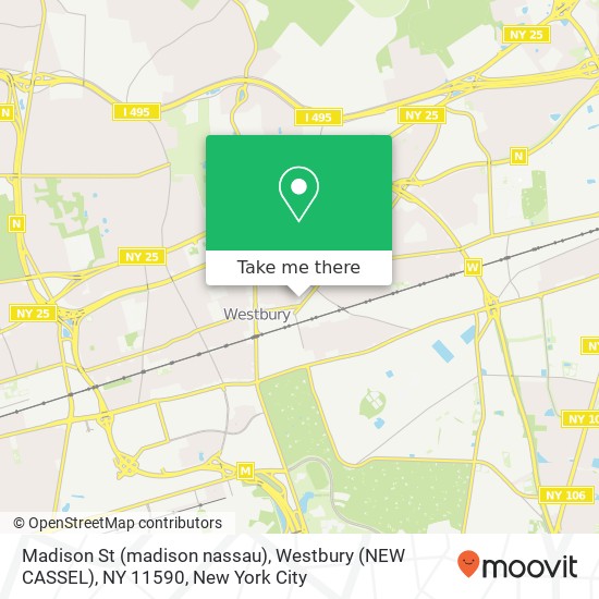 Mapa de Madison St (madison nassau), Westbury (NEW CASSEL), NY 11590