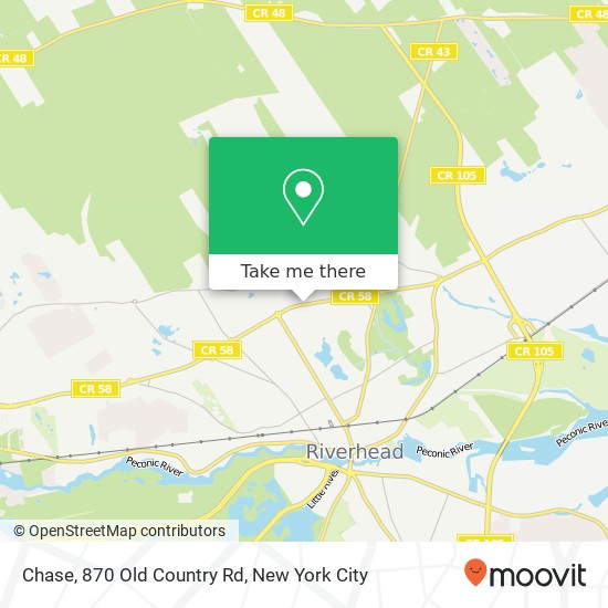 Chase, 870 Old Country Rd map