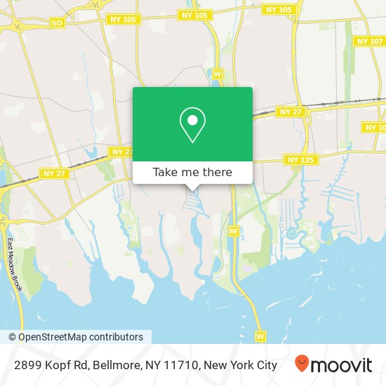 Mapa de 2899 Kopf Rd, Bellmore, NY 11710