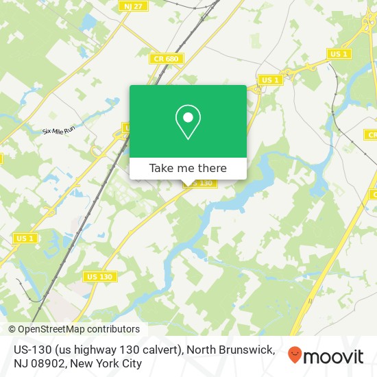 Mapa de US-130 (us highway 130 calvert), North Brunswick, NJ 08902