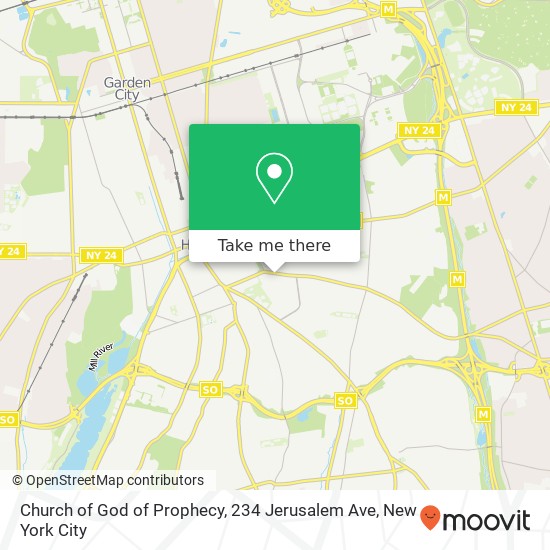 Church of God of Prophecy, 234 Jerusalem Ave map