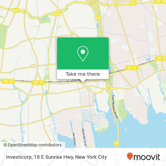 Mapa de Investicorp, 18 E Sunrise Hwy