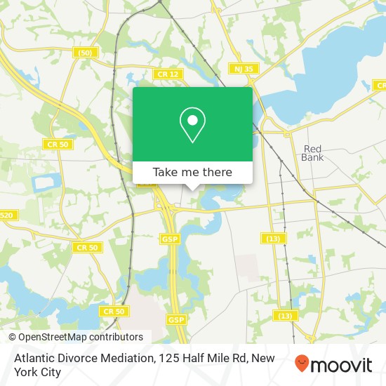 Atlantic Divorce Mediation, 125 Half Mile Rd map