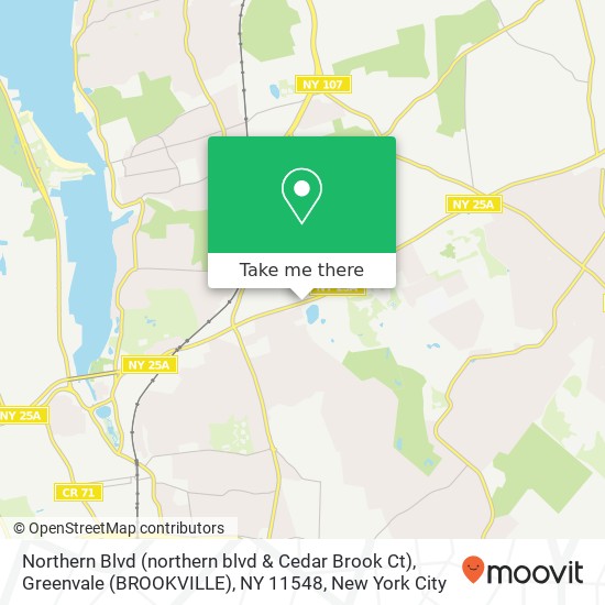 Northern Blvd (northern blvd & Cedar Brook Ct), Greenvale (BROOKVILLE), NY 11548 map