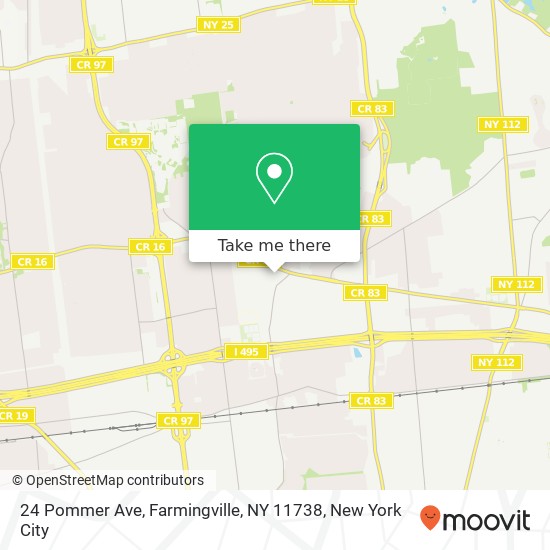 Mapa de 24 Pommer Ave, Farmingville, NY 11738