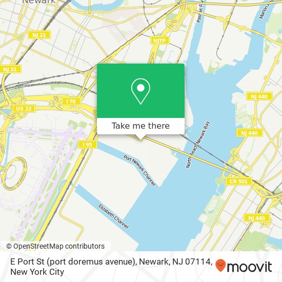 E Port St (port doremus avenue), Newark, NJ 07114 map