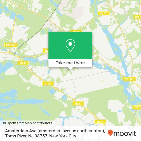 Amsterdam Ave (amsterdam avenue northampton), Toms River, NJ 08757 map