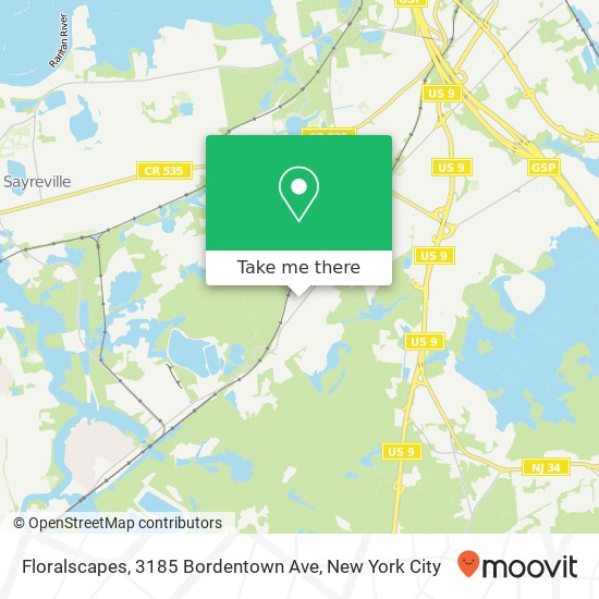 Mapa de Floralscapes, 3185 Bordentown Ave
