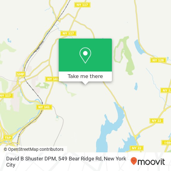 David B Shuster DPM, 549 Bear Ridge Rd map