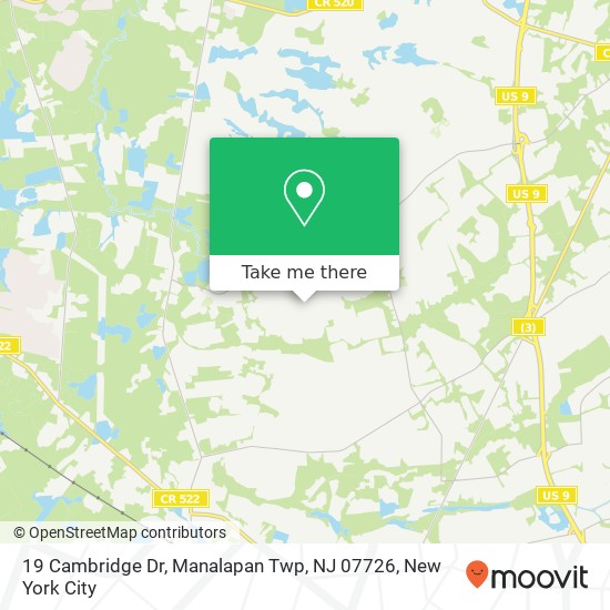 19 Cambridge Dr, Manalapan Twp, NJ 07726 map