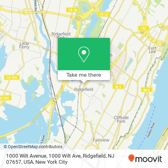 1000 Wilt Avenue, 1000 Wilt Ave, Ridgefield, NJ 07657, USA map