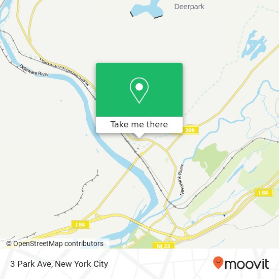 Mapa de 3 Park Ave, Port Jervis, NY 12771