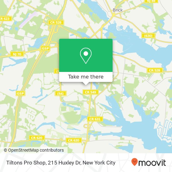 Tiltons Pro Shop, 215 Huxley Dr map