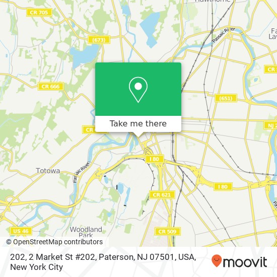 Mapa de 202, 2 Market St #202, Paterson, NJ 07501, USA