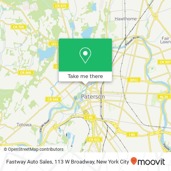 Mapa de Fastway Auto Sales, 113 W Broadway