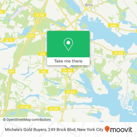 Mapa de Michele's Gold Buyers, 249 Brick Blvd