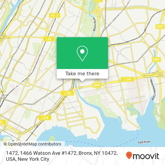 Mapa de 1472, 1466 Watson Ave #1472, Bronx, NY 10472, USA