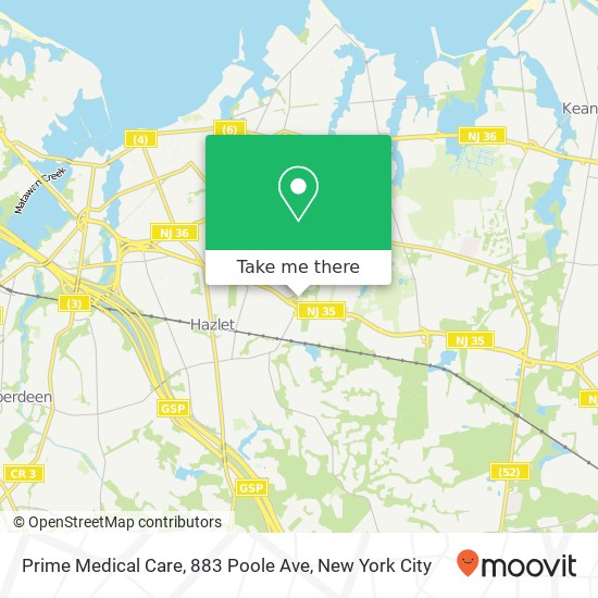 Mapa de Prime Medical Care, 883 Poole Ave