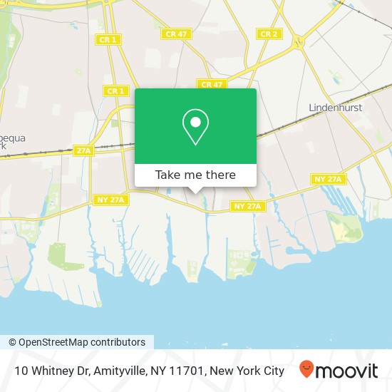 10 Whitney Dr, Amityville, NY 11701 map