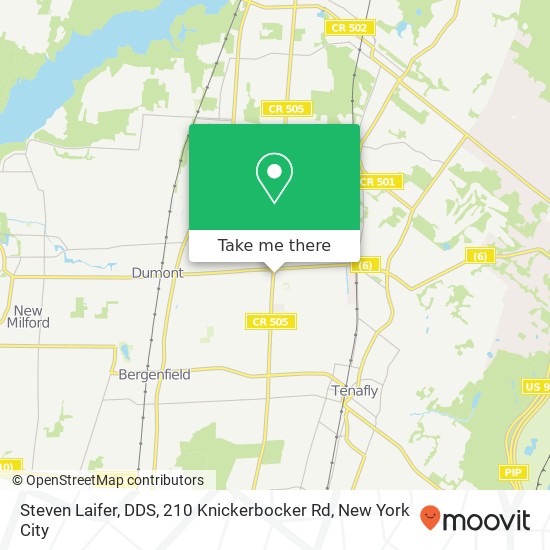 Mapa de Steven Laifer, DDS, 210 Knickerbocker Rd