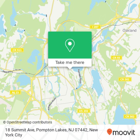 Mapa de 18 Summit Ave, Pompton Lakes, NJ 07442