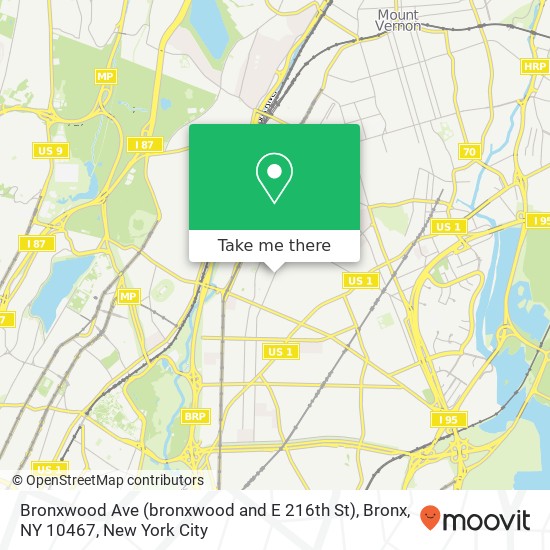 Bronxwood Ave (bronxwood and E 216th St), Bronx, NY 10467 map