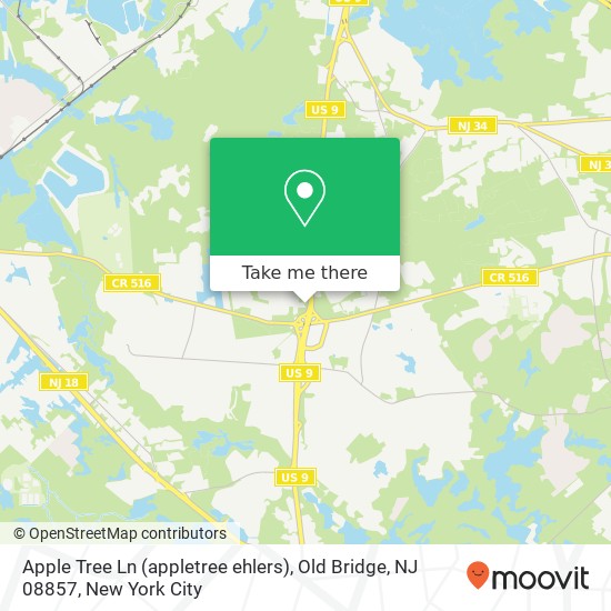 Mapa de Apple Tree Ln (appletree ehlers), Old Bridge, NJ 08857