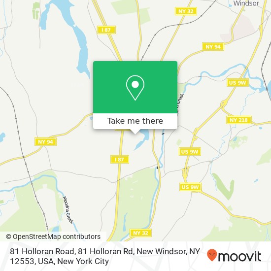 Mapa de 81 Holloran Road, 81 Holloran Rd, New Windsor, NY 12553, USA