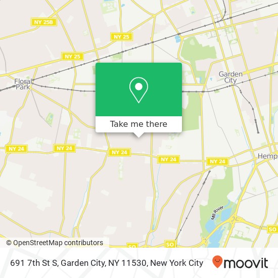 Mapa de 691 7th St S, Garden City, NY 11530