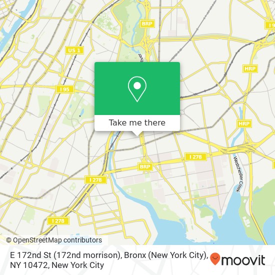 E 172nd St (172nd morrison), Bronx (New York City), NY 10472 map