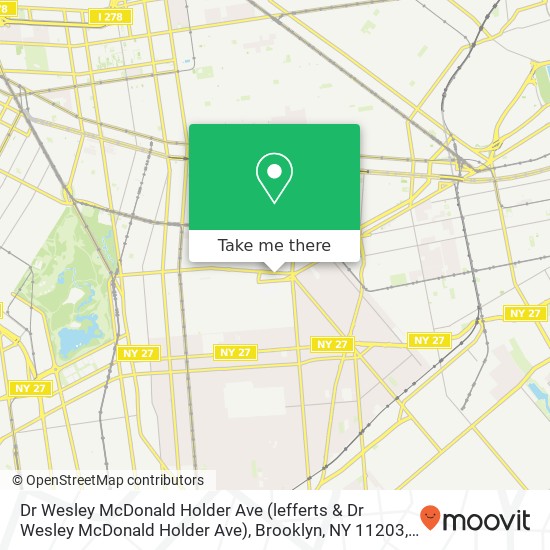 Mapa de Dr Wesley McDonald Holder Ave (lefferts & Dr Wesley McDonald Holder Ave), Brooklyn, NY 11203