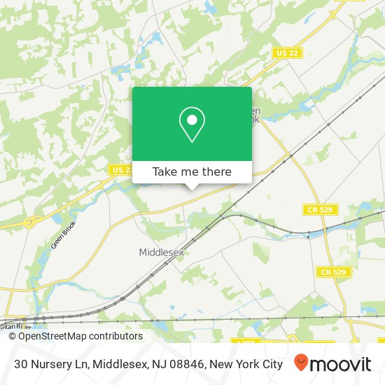 Mapa de 30 Nursery Ln, Middlesex, NJ 08846