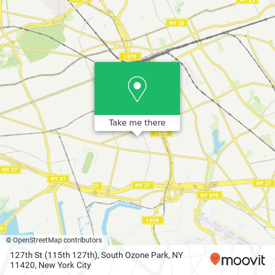 Mapa de 127th St (115th 127th), South Ozone Park, NY 11420