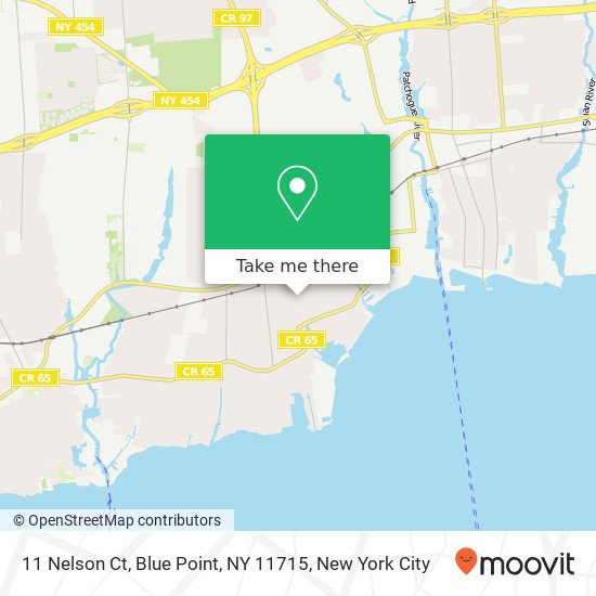 Mapa de 11 Nelson Ct, Blue Point, NY 11715