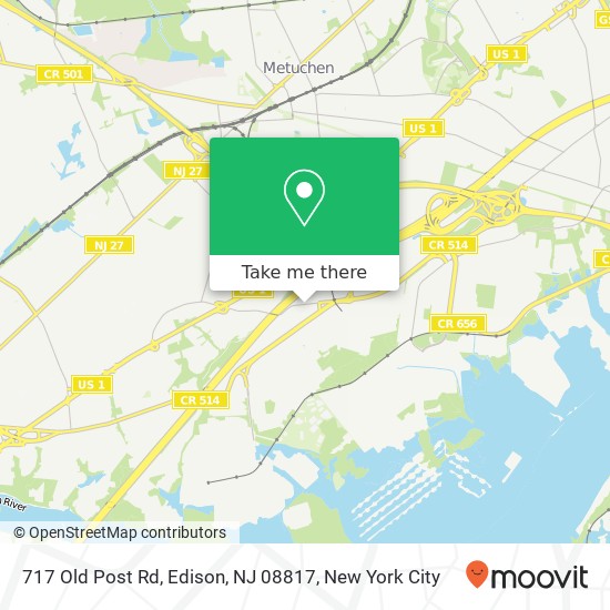 717 Old Post Rd, Edison, NJ 08817 map