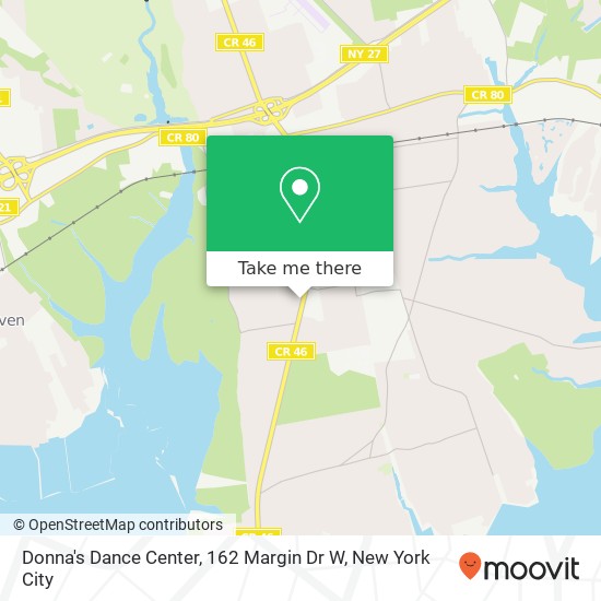 Mapa de Donna's Dance Center, 162 Margin Dr W
