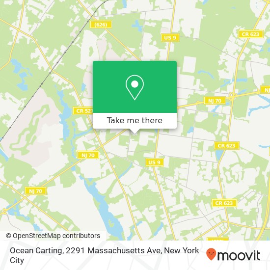 Ocean Carting, 2291 Massachusetts Ave map