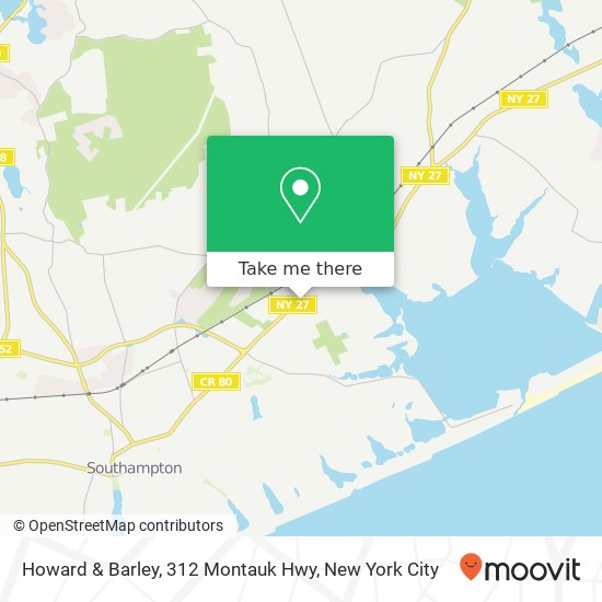 Mapa de Howard & Barley, 312 Montauk Hwy