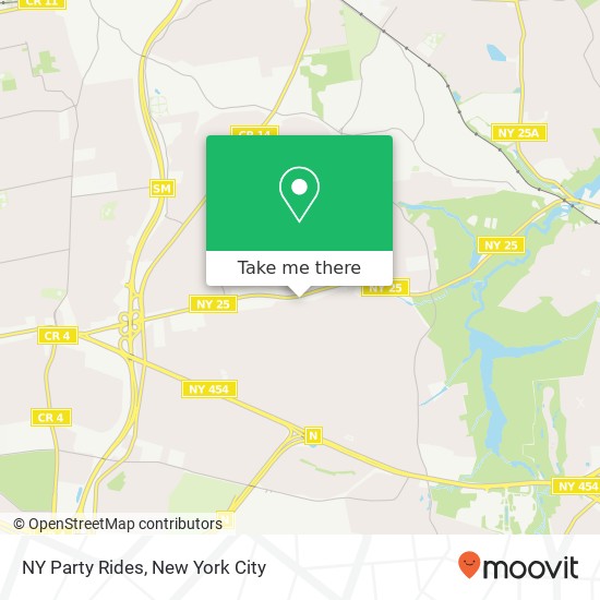 NY Party Rides map