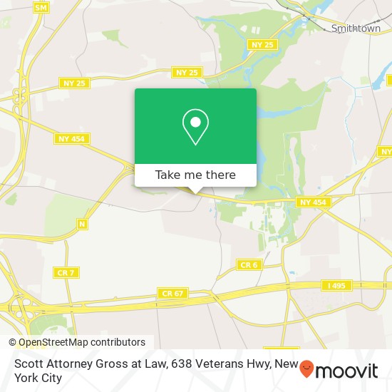 Mapa de Scott Attorney Gross at Law, 638 Veterans Hwy